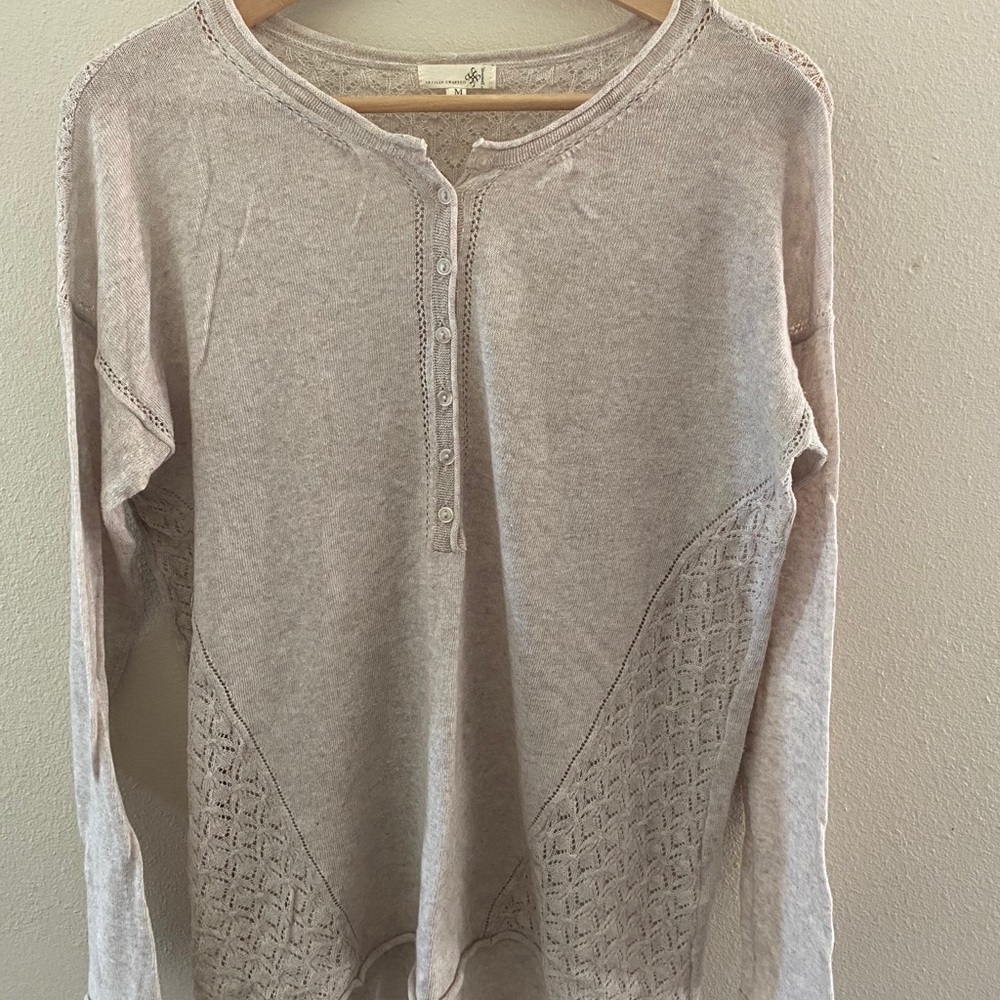 Light Sweater with Crochet Details